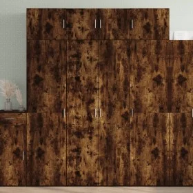 Smoked oak engineered wood sideboard 80x42.5x185 cm by , Sideboards - Ref: Foro24-3281438, Price: 198,83 €, Discount: %