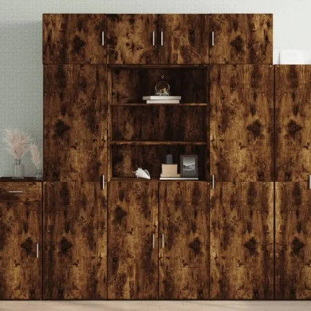 Smoked oak engineered wood sideboard 80x42.5x185 cm by , Sideboards - Ref: Foro24-3281382, Price: 175,55 €, Discount: %
