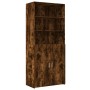 Aparador de madera de ingeniería roble ahumado 80x42,5x185 cm de , Aparadores - Ref: Foro24-3281382, Precio: 177,86 €, Descue...