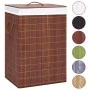 Bamboo laundry basket 2 sections brown 72 l by vidaXL, Laundry baskets - Ref: Foro24-320747, Price: 27,90 €, Discount: %