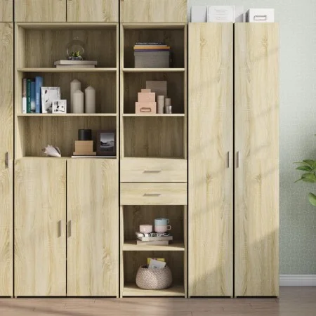 Aparador de madera de ingeniería roble Sonoma 45x42,5x185 cm de , Aparadores - Ref: Foro24-3281450, Precio: 125,36 €, Descuen...