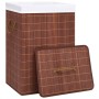 Bamboo laundry basket 2 sections brown 72 l by vidaXL, Laundry baskets - Ref: Foro24-320747, Price: 28,81 €, Discount: %