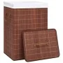 Bamboo laundry basket 2 sections brown 72 l by vidaXL, Laundry baskets - Ref: Foro24-320747, Price: 27,90 €, Discount: %