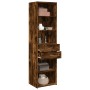 Aparador de madera de ingeniería roble ahumado 50x42,5x185 cm de , Aparadores - Ref: Foro24-3281459, Precio: 145,93 €, Descue...