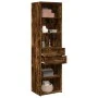Smoked oak engineered wood sideboard 50x42.5x185 cm by , Sideboards - Ref: Foro24-3281459, Price: 143,63 €, Discount: %