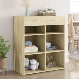 Engineered wood sideboard in Sonoma oak, 80x42.5x93 cm by , Sideboards - Ref: Foro24-3281478, Price: 94,27 €, Discount: %