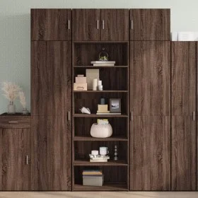 Aparador alto madera contrachapada marrón roble 70x41x185 cm de , Aparadores - Ref: Foro24-3281693, Precio: 117,04 €, Descuen...