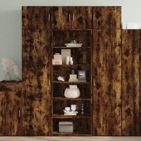 Tall smoked oak engineered wood sideboard 70x41x185 cm by , Sideboards - Ref: Foro24-3281691, Price: 114,03 €, Discount: %