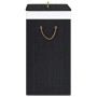 Cesta para la ropa sucia de bambú de una sección negra 83 l de vidaXL, Cestas para ropa - Ref: Foro24-320758, Precio: 30,36 €...