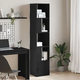 Engineered wood black shelf 40x36x189 cm by , Bookcases and shelves - Ref: Foro24-848242, Price: 80,42 €, Discount: %