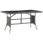 Synthetic rattan garden table in gray, 140x80x74 cm. by , Garden tables - Ref: Foro24-318716, Price: 126,01 €, Discount: %