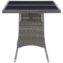 Synthetic rattan garden table in gray, 140x80x74 cm. by , Garden tables - Ref: Foro24-318716, Price: 119,31 €, Discount: %
