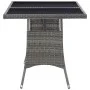 Synthetic rattan garden table in gray, 140x80x74 cm. by , Garden tables - Ref: Foro24-318716, Price: 126,01 €, Discount: %