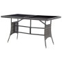 Synthetic rattan garden table in gray, 140x80x74 cm. by , Garden tables - Ref: Foro24-318716, Price: 119,31 €, Discount: %