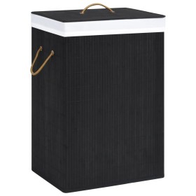 Bambus-Wäschekorb 2-teilig schwarz 72 l von vidaXL, Wäschekörbe - Ref: Foro24-320745, Preis: 29,38 €, Rabatt: %