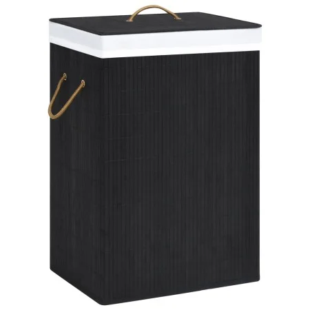Bamboo laundry basket 2 sections black 72 l by vidaXL, Laundry baskets - Ref: Foro24-320745, Price: 35,15 €, Discount: %