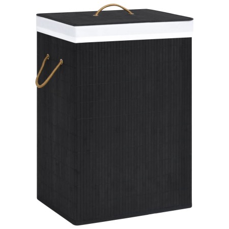 Bambus-Wäschekorb 2-teilig schwarz 72 l von vidaXL, Wäschekörbe - Ref: Foro24-320745, Preis: 29,38 €, Rabatt: %