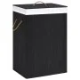 Cesto de la ropa sucia de bambú 2 secciones negro 72 l de vidaXL, Cestas para ropa - Ref: Foro24-320745, Precio: 35,15 €, Des...