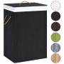 Bambus-Wäschekorb 2-teilig schwarz 72 l von vidaXL, Wäschekörbe - Ref: Foro24-320745, Preis: 29,38 €, Rabatt: %