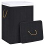 Bamboo laundry basket 2 sections black 72 l by vidaXL, Laundry baskets - Ref: Foro24-320745, Price: 29,38 €, Discount: %