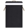 Bamboo laundry basket 2 sections black 72 l by vidaXL, Laundry baskets - Ref: Foro24-320745, Price: 29,38 €, Discount: %