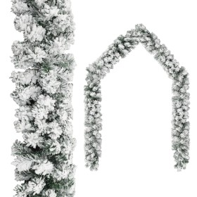 Christmas garland with green flocked snow 10 m PVC by vidaXL, Festive decorations - Ref: Foro24-320968, Price: 60,44 €, Disco...