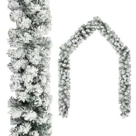 Christmas garland with green flocked snow 10 m PVC by vidaXL, Festive decorations - Ref: Foro24-320968, Price: 59,68 €, Disco...