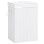 White Single Section Bamboo Laundry Basket by vidaXL, Laundry baskets - Ref: Foro24-320751, Price: 29,38 €, Discount: %