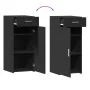 Engineered wood black sideboard 40x42.5x93 cm by , Sideboards - Ref: Foro24-846279, Price: 83,03 €, Discount: %