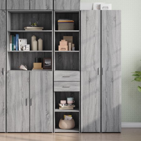 Engineered wood sideboard in Sonoma grey, 40x42.5x185 cm by , Sideboards - Ref: Foro24-3281446, Price: 133,91 €, Discount: %