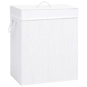 Bamboo laundry basket 2 sections white 100 l by vidaXL, Laundry baskets - Ref: Foro24-320744, Price: 33,34 €, Discount: %