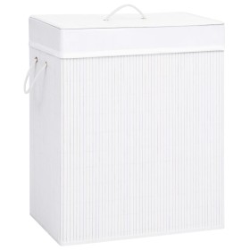Bambus-Wäschekorb 2-teilig weiß 100 l von vidaXL, Wäschekörbe - Ref: Foro24-320744, Preis: 33,86 €, Rabatt: %
