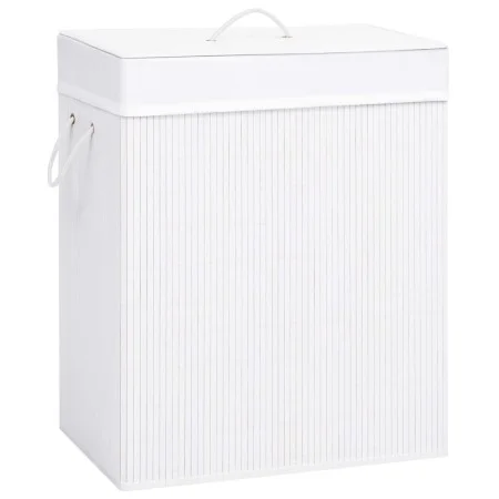 Bamboo laundry basket 2 sections white 100 l by vidaXL, Laundry baskets - Ref: Foro24-320744, Price: 33,34 €, Discount: %