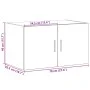 Engineered wood gray concrete wall cabinet 70x42.5x40 cm by , Sideboards - Ref: Foro24-846120, Price: 56,76 €, Discount: %