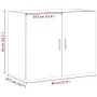 Engineered wood gray concrete wall cabinet 80x42.5x64 cm by , Sideboards - Ref: Foro24-846134, Price: 73,13 €, Discount: %