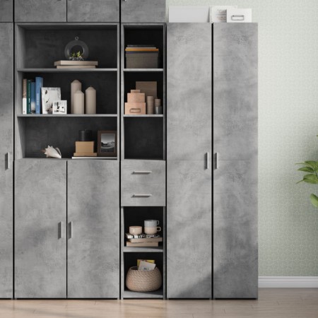Ingenieurholz-Sideboard in Betongrau 30x42,5x185 cm von , Sideboards - Ref: Foro24-846239, Preis: 93,62 €, Rabatt: %