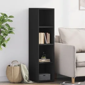 Tall black engineered wood sideboard 30x41x124 cm by , Sideboards - Ref: Foro24-846377, Price: 58,54 €, Discount: %