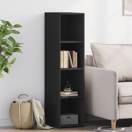 Hoher Schrank aus schwarzer Ingenieurholz 30x41x124 cm von , Sideboards - Ref: Foro24-846377, Preis: 59,13 €, Rabatt: %