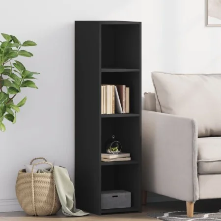 Tall black engineered wood sideboard 30x41x124 cm by , Sideboards - Ref: Foro24-846377, Price: 58,54 €, Discount: %