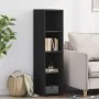 Tall black engineered wood sideboard 30x41x124 cm by , Sideboards - Ref: Foro24-846377, Price: 58,54 €, Discount: %