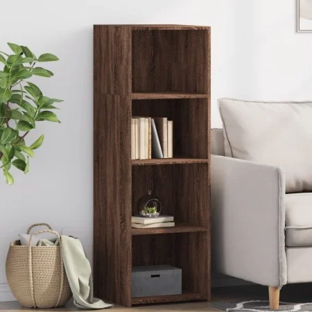 Tall brown oak veneer highboard 40x41x124 cm by , Sideboards - Ref: Foro24-846389, Price: 66,01 €, Discount: %
