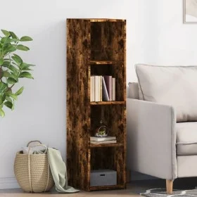 Tall smoked oak engineered wood sideboard 30x41x124 cm by , Sideboards - Ref: Foro24-846380, Price: 52,09 €, Discount: %