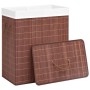 Bamboo laundry basket 2 sections brown 100 l by vidaXL, Laundry baskets - Ref: Foro24-320748, Price: 30,69 €, Discount: %