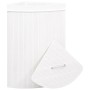 Corner bamboo white laundry basket 60 L by vidaXL, Laundry baskets - Ref: Foro24-320763, Price: 51,65 €, Discount: %