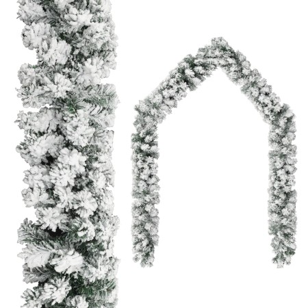 Weihnachtsgirlande mit grünem Flockenschnee 5 m PVC von vidaXL, Festliche Dekorationen - Ref: Foro24-320967, Preis: 42,66 €, ...