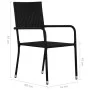 Stapelbare Garten-Esszimmerstühle, 2 Stück, schwarzes Kunststoff-Rattan von , Gartenstühle - Ref: Foro24-318698, Preis: 73,27...