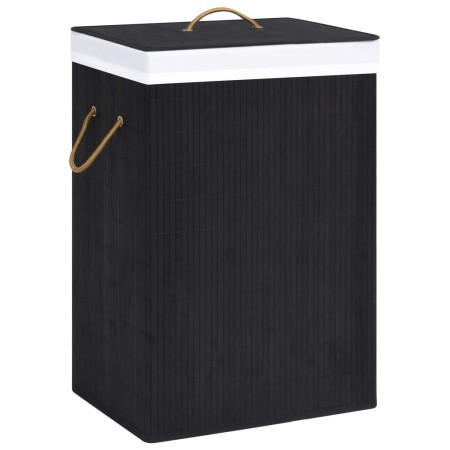 Black Single Section Bamboo Laundry Basket by vidaXL, Laundry baskets - Ref: Foro24-320757, Price: 29,38 €, Discount: %
