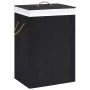 Schwarzer einteiliger Bambus-Wäschekorb von vidaXL, Wäschekörbe - Ref: Foro24-320757, Preis: 31,42 €, Rabatt: %