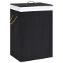 Schwarzer einteiliger Bambus-Wäschekorb von vidaXL, Wäschekörbe - Ref: Foro24-320757, Preis: 29,38 €, Rabatt: %