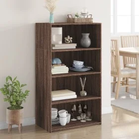Aparador alto madera de ingeniería marrón roble 70x41x124 cm de , Aparadores - Ref: Foro24-846410, Precio: 83,11 €, Descuento: %